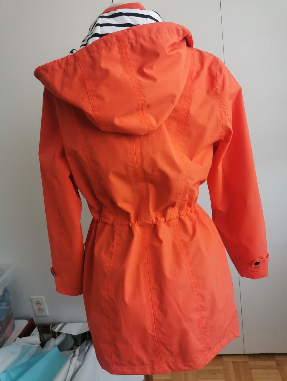 Women’s Orange Hooded Anorak Jacket - Picture 3 of 8